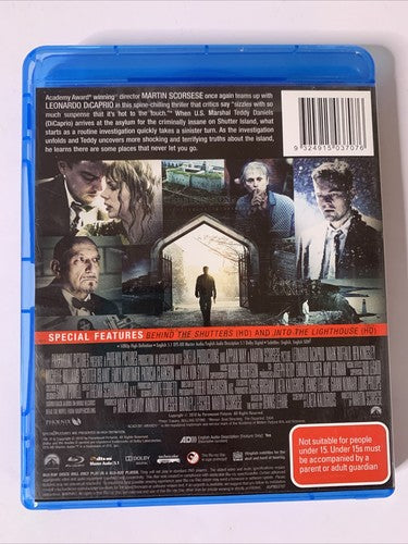 Shutter Island (Blu-ray, 2010) Leonardo DiCaprio, Mark Ruffalo  All Regions