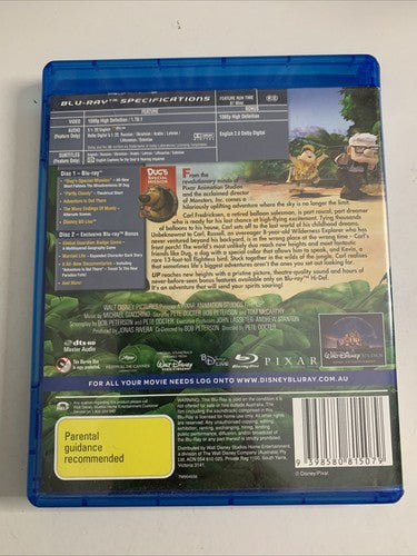 Up (Blu-ray, 2009) Disney Pixar Animation Region B