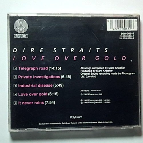 Dire Straits – Love Over Gold (CD) Australasia 800 088-2