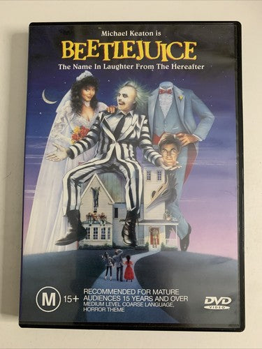 Beetlejuice (DVD, 1988) Michael Keaton, Geena Davis, Winona Ryder Region 4