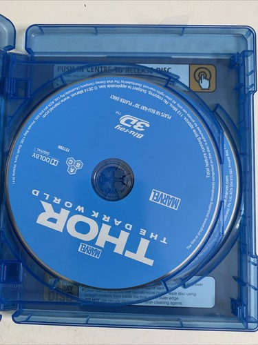 Thor: The Dark World (Blu-ray 3D + 2D, 2013, 2-Disc) Chris Hemsworth All Regions