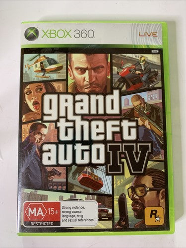 Grand Theft Auto IV GTA 4 Microsoft XBOX 360 PAL Game Complete