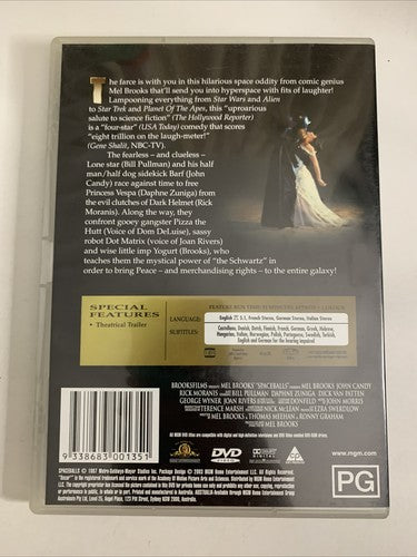 Spaceballs (DVD, 1987) Mel Brooks, John Candy, Rick Moranis Region 4