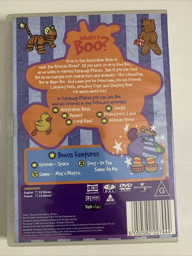 Boo! Faraway Places  (DVD, 2003) Animation Region 4 &2