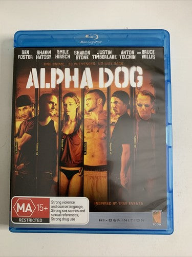 Alpha Dog (Blu-ray, 2006) Bruce Willis, Justin Timberlake, Sharon Stone Region B