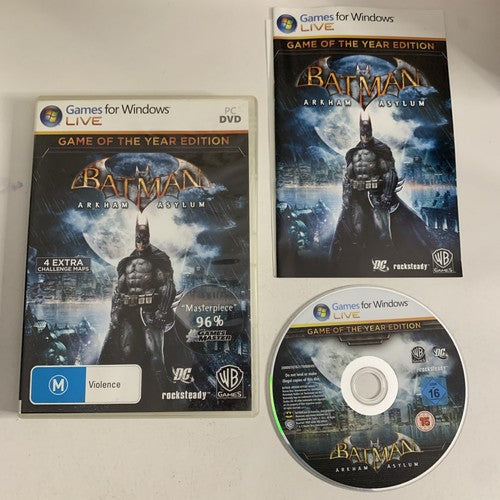 Batman : Arkham Asylum Game of Year Edition PC Windows DVD 2011 Game