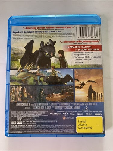 How to Train Your Dragon (Blu-ray, 2010) DreamWorks Animation Film Region B