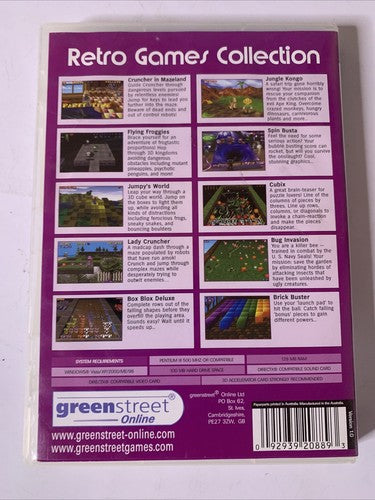 Retro Games Collection 10 Full Version PC Windows CD-ROM Game