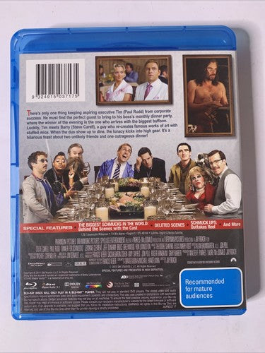 Dinner for Schmucks (Blu-ray, 2010) Paul Rudd, Steve Carell Region B