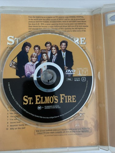 St. Elmo's Fire (DVD, 1985) Demi Moore, Judd Nelson, Emilio Estevez Region 4
