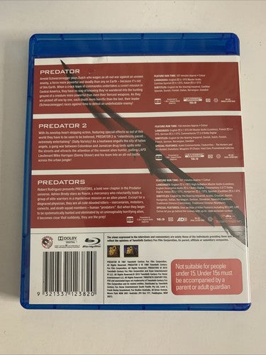 Predator Trilogy: Predator 1 / Predator 2 / Predators (Blu-ray, 3-Disc) Region B