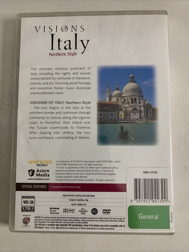 Visions of Italy: Northern Style (DVD, 2001) All Regions