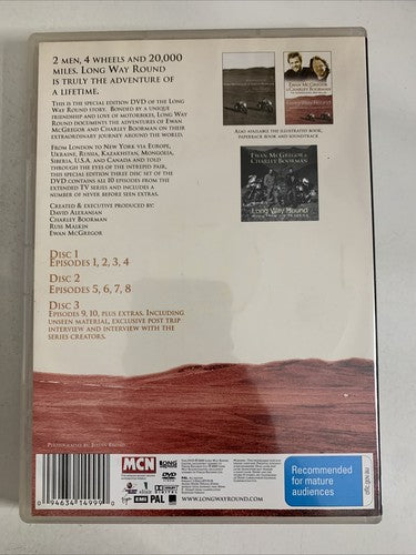 Long Way Round: Complete TV Series (DVD, 2004, 3-Disc) All Regions