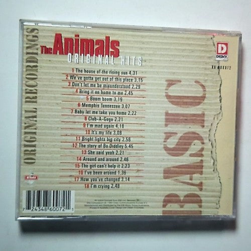 The Animals – Original Hits (CD, 1995) Australasia 7243 4 86007 2 1