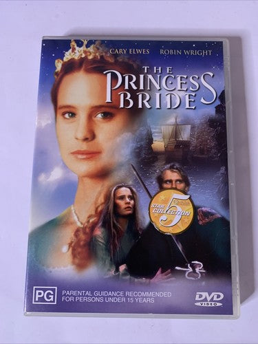 The Princess Bride (DVD, 1987) Peter Falk, Robin Wright, Cary Elwes Region 4