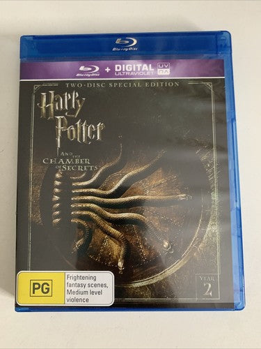Harry Potter and the Chamber of Secrets  (Blu-ray, 2002, 2-Disc) Region B