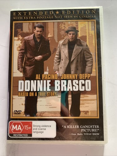 Donnie Brasco (Extended Edition, DVD, 1997) Al Pacino, Johnny Depp Region 4 NEW