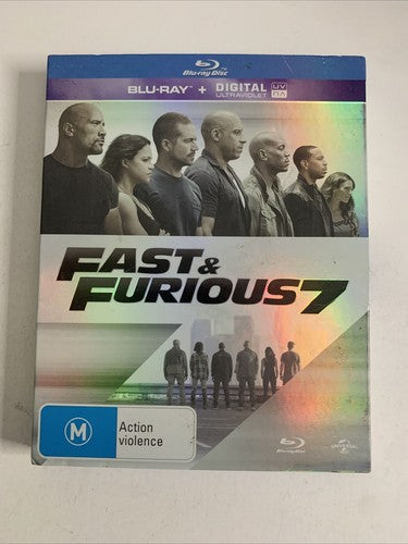 Fast & Furious 7 (Blu-ray, 2015) Dwayne Johnson, Vin Diesel, Paul Walker RegionB