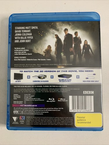 Doctor Who: The Day of the Doctor 3D (Blu-ray 3D + 2D, 2013) All Regions