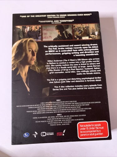 The Fall : Series 1-2 Box Set (DVD, 2015, 4-Disc) Gillian Anderson All Regions
