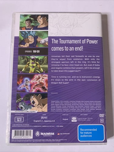 Dragon Ball Super : Part 10 : Eps 118-131 (DVD, 2017, 2-Disc) Anime Region 4