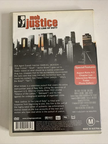 In the Line of Duty: Mob Justice (DVD, 1991) Tony Danza, Samuel Jackson Region 4
