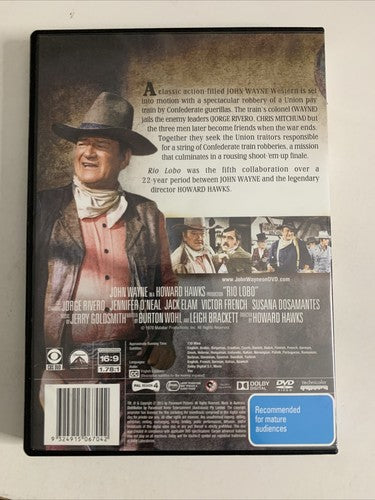 Rio Lobo (DVD, 1970) John Wayne Region 4