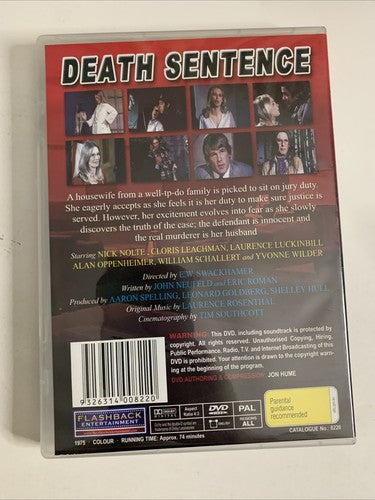 Death Sentence (DVD, 1974) Nick Nolte, Laurence Luckinbill  All Regions