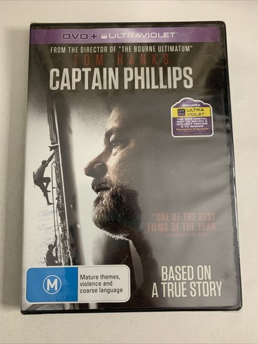 Captain Phillips (DVD, 2013) Tom Hanks Region 4 &2 NEW Sealed