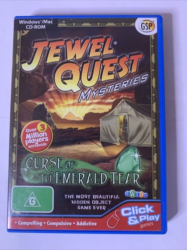 Jewel Quest: Mysteries Curse of the Emerald Tear PC Windows Mac CD-ROM Game NEW