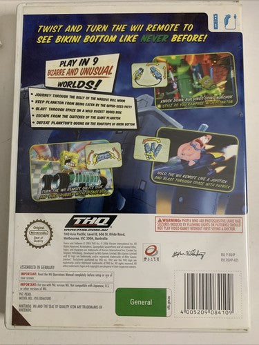 SpongeBob SquarePants: Creature From The Krusty Krab 2006 Nintendo Wii PAL Game