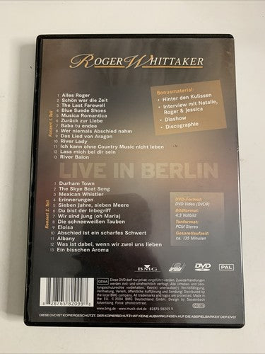 Roger Whittaker – Live In Berlin (DVD, 2004) All Regions