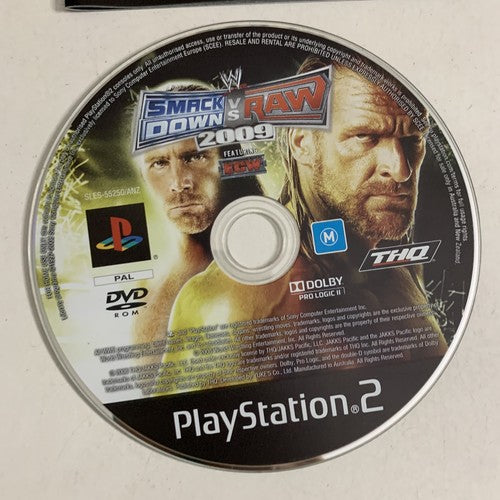 WWE SmackDown! vs Raw 2009 PS2 Sony PlayStation 2 PAL Game Complete
