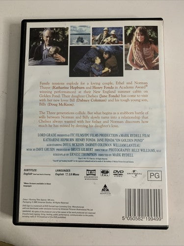 On Golden Pond (DVD, 1981) Henry Fonda, Jane Fonda, Katharine Hepburn Region 4