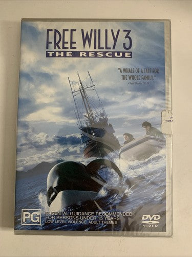Free Willy 3 (DVD, 1996) Region 4 NEW Sealed