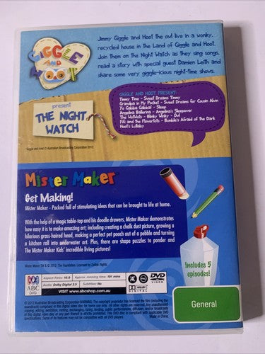 Giggle And Hoot: Night Watch + Mister Maker: Get Making (DVD, 2-Disc) Region 4