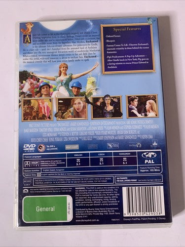 Enchanted (DVD, 2007) Amy Adams, James Marsden, Susan Sarandon Region 4