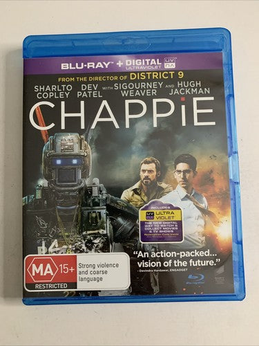 Chappie (Blu-ray, 2015) Hugh Jackman, Sigourney Weaver All Regions
