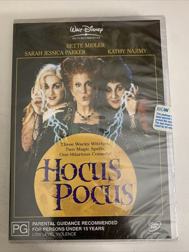 Hocus Pocus (DVD, 1993) Sarah Jessica Parker, Bette Midler Region 4 NEW Sealed
