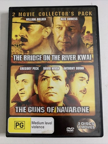 Guns Of Navarone / Bridge On The River Kwai (DVD, 1961, 2-Discs) Region 4