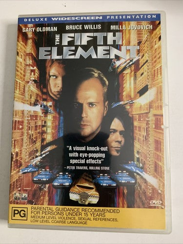 The Fifth Element (DVD, 1997) Bruce Willis, Gary Oldman, Milla Jovovich Region 4