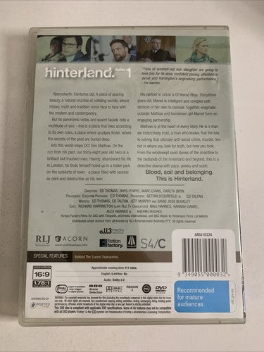 Hinterland : Series 1 (DVD, 2013, 3-Disc) Region 4 NEW