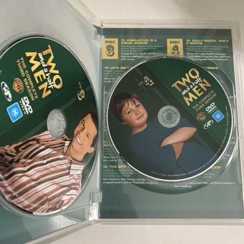 Two and a Half Men : Season 3 (DVD, 2005, 4-Disc) Charlie Sheen Region 4