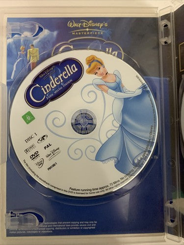 Cinderella (Special Edition, DVD, 1950, 2-Disc) Disney Animated Movie Region 4