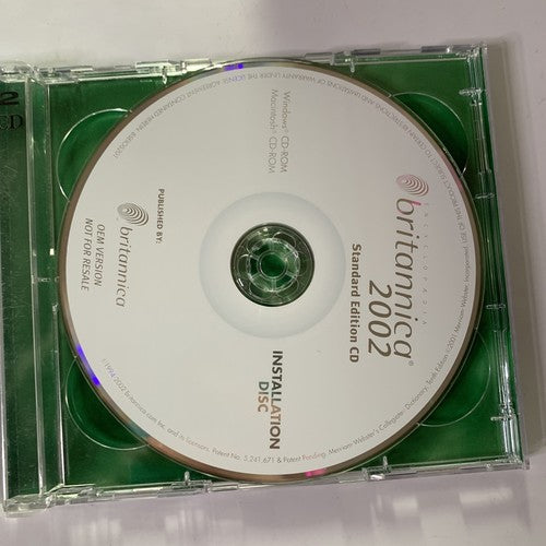 Encyclopaedia Britannica 2002 PC CD-ROM Windows 95/98 Mac