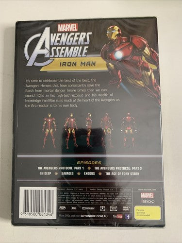 Marvel Avengers Assemble: Iron Man (DVD, 2019) Animation Region 4 NEW