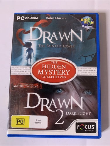 The Hidden Mystery Collectives: Drawn 1 & 2 PC Windows CD-ROM Hidden Object Game