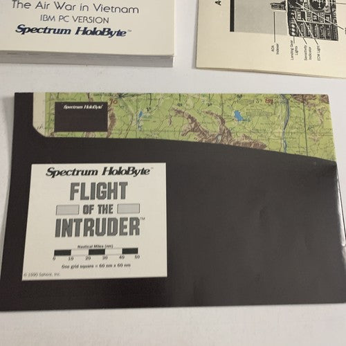 Flight Of The Intruder PC 3.5" Floppy 1990 Flight Combat Simulation Game Big Box