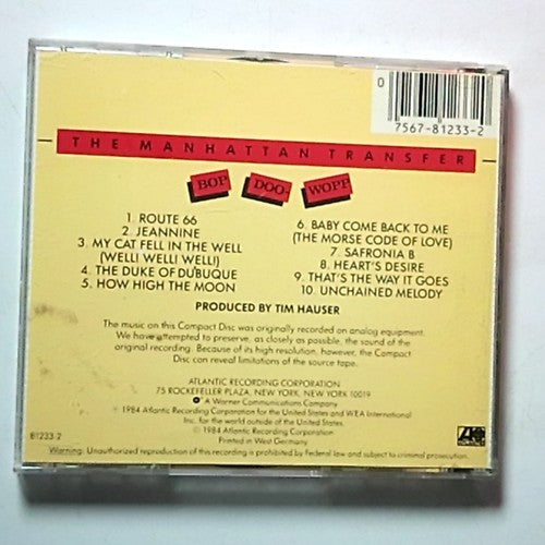 The Manhattan Transfer – Bop Doo-Wopp (CD, 1985) Germany 7 81233-2