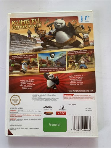 Kung Fu Panda Nintendo Wii PAL 2008 Game Complete